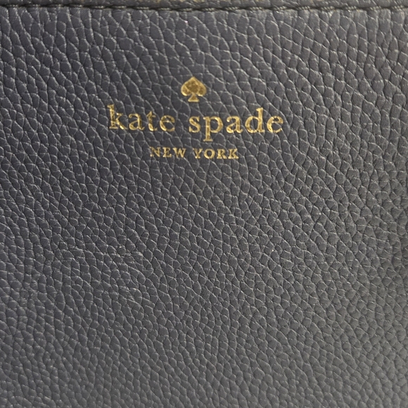 Vintage Kate Spade Navy Satchel with Gold Accents - Picture 2 of 11